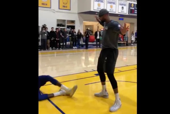 Here’s DeMarcus Cousins Dunking All Over Kevin Durant During Warriors’ Practice