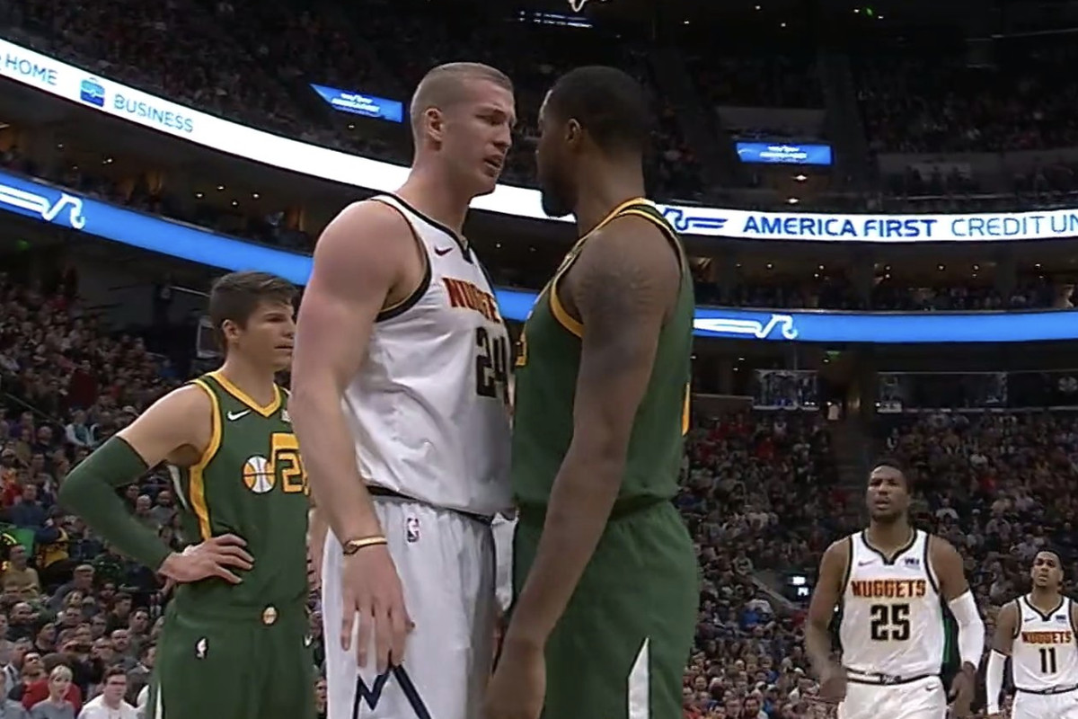 Derrick Favors And Mason Plumlee Get Ejected After A First Quarter Scuffle