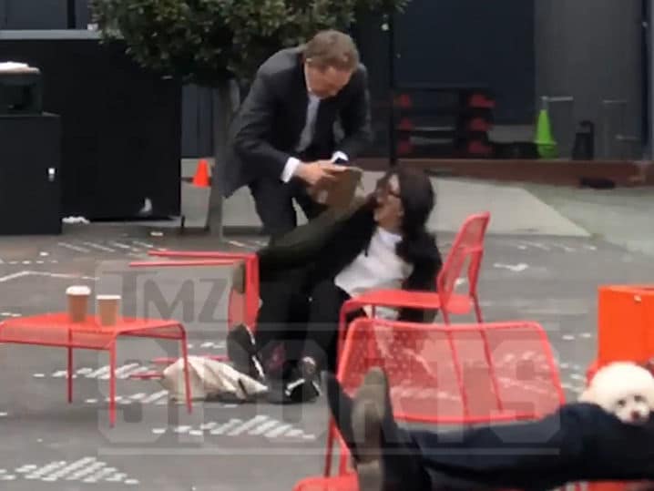 San Francisco Giants CEO Larry Baer Caught On Camera Pulling His Wife To The Ground