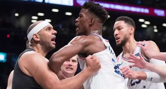 Sixers And Nets Get Into Melee In Game 4; Jimmy Butler And Jared Dudley Get Ejected