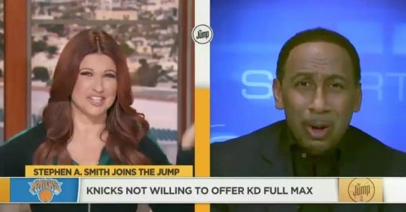 Stephen A. Smith Loses It After Learning That Knicks Did Not Offer Kevin Durant A Max Contract