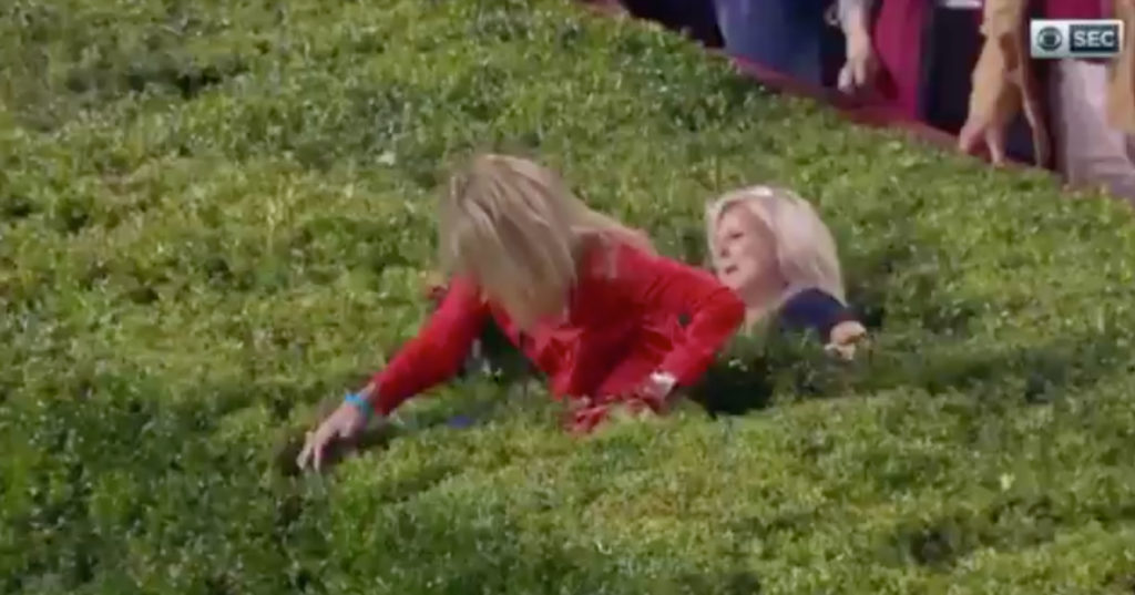 Auburn Fans Get Stuck In Bushes In Attempt To Storm The Field