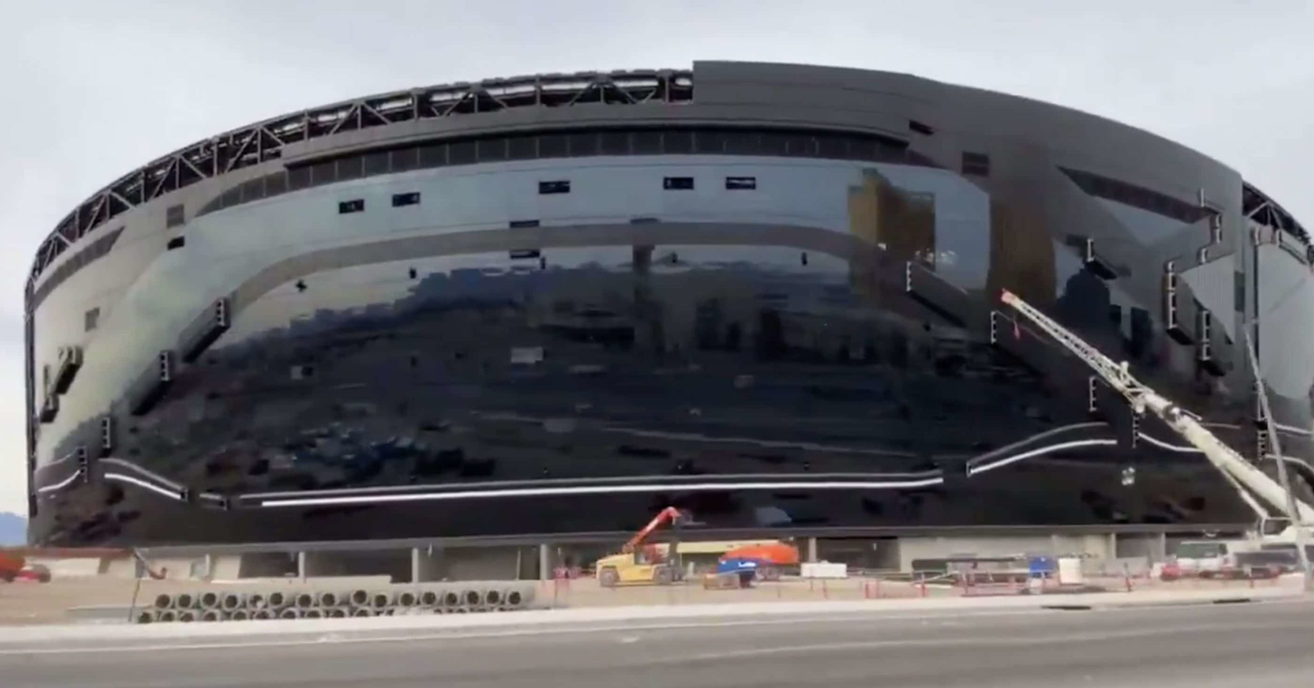 Exterior Of Oakland Raiders New Stadium Nearing Completion